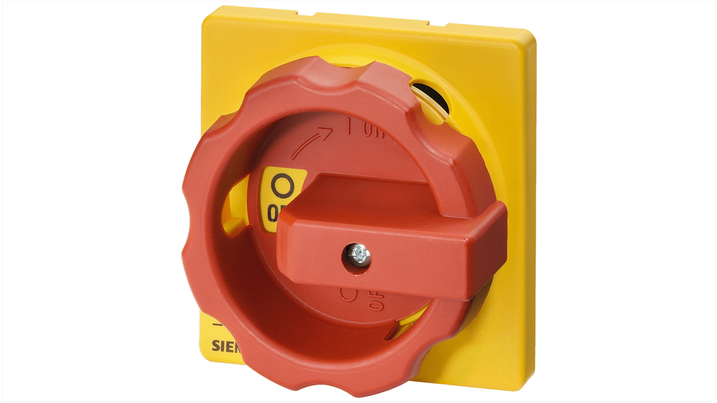 Manopola rotante Siemens 3LD9224-3B gialla per selettore meccanico, montaggio a pavimento a quattro fori, compatibile con 3LD2.
