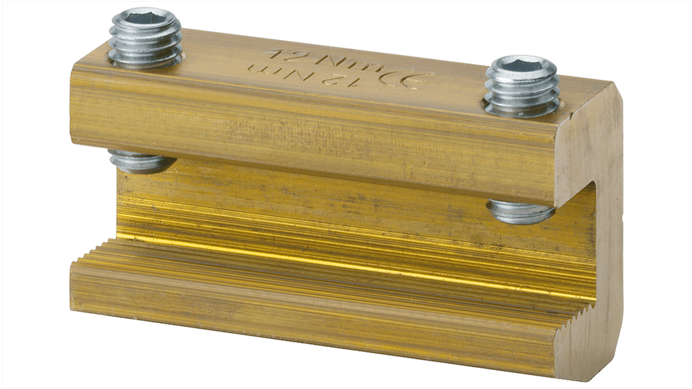 Collegamento connettore Siemens 8US1921-2BF00 per barra di distribuzione, distanza centro-centro 40 mm e 60 mm, spessore 5,10 mm.