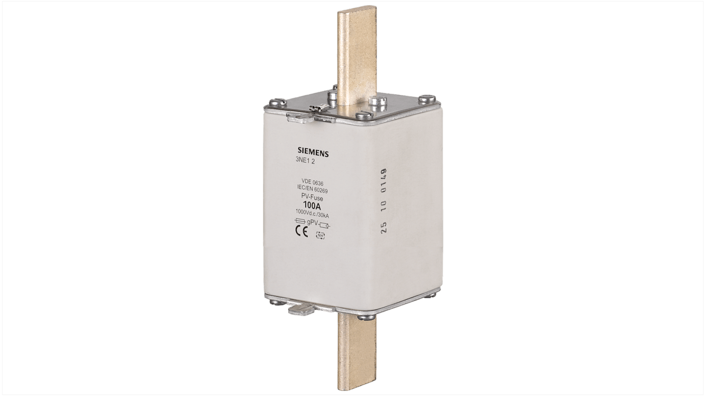 Fusibile NH1 Siemens 3NE1220-4, 80A, 1kV, con linguette centrate, per impianti industriali e distribuzione elettrica.