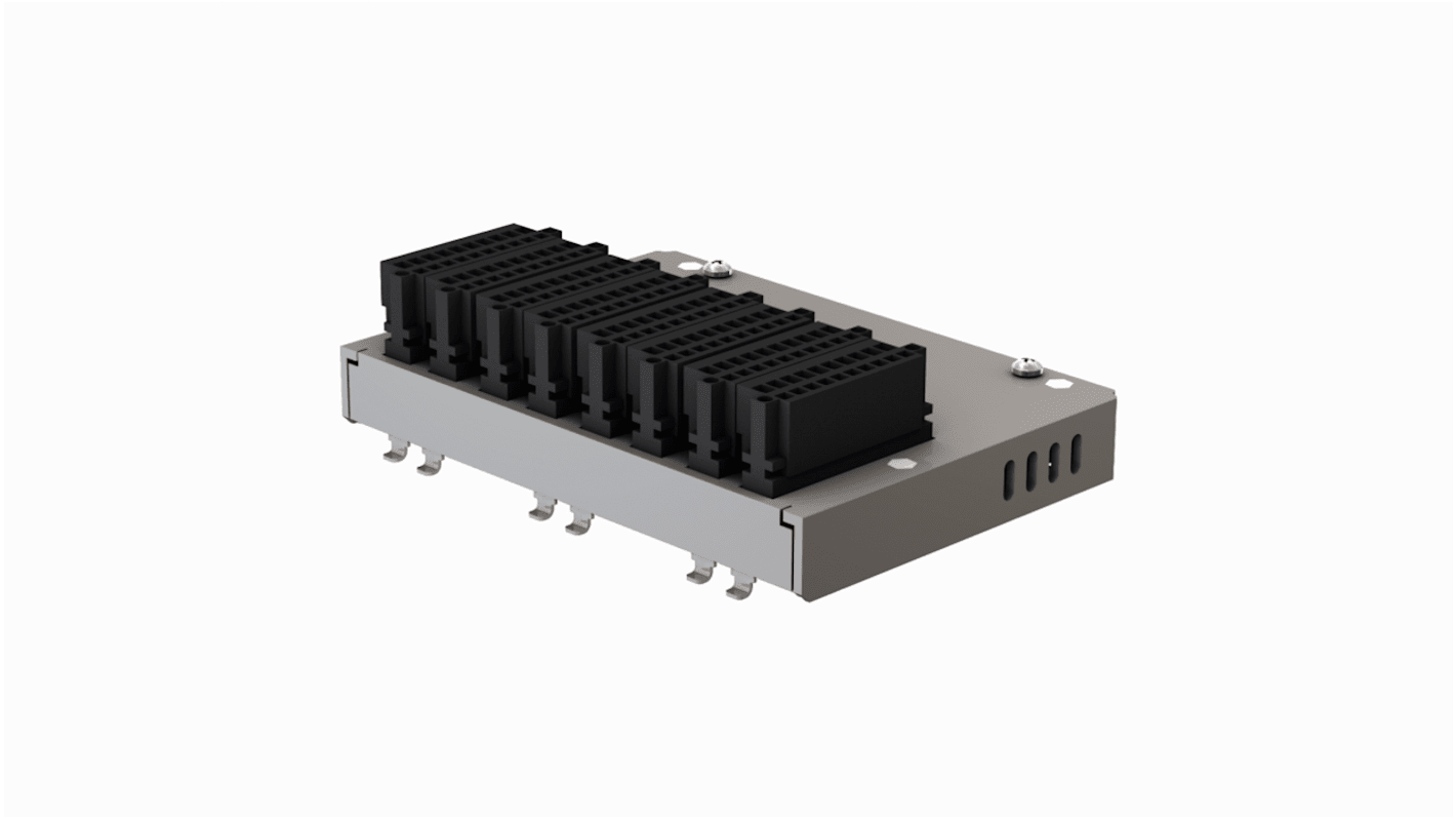Modulo di espansione a innesto Turck TX-IO-XX03, 4 ingressi e 4 uscite analogiche, 20 ingressi e 12 uscite digitali, dimensioni 125,2 x 89,3 x 33,7 mm.