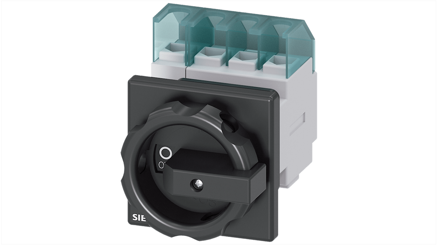 Sezionatore interruttore Siemens SENTRON 3LD, 4 poli, 25A, azionamento rotativo, IP65, -25 a 55°C. Modello 3LD2154-1TL51.