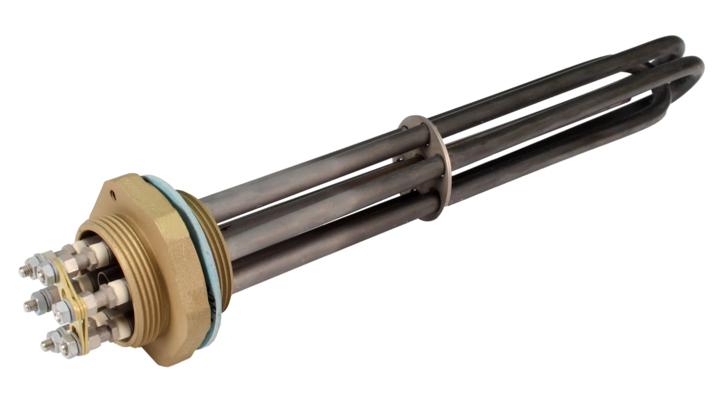 Riscaldatore a immersione Acim Jouanin TP45260/3DF, potenza 3 kW, lunghezza 260 mm, con tappo a vite in ottone e tasca per termostato.