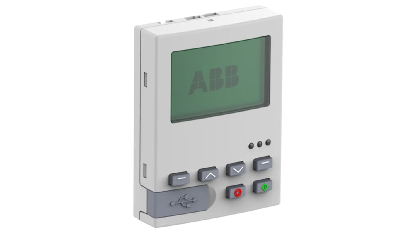 Pannello LCD ABB 1SAJ590000R0103 UMC100, interfaccia USB, montaggio diretto su UMC100, 6 tasti funzione, 3 LED.