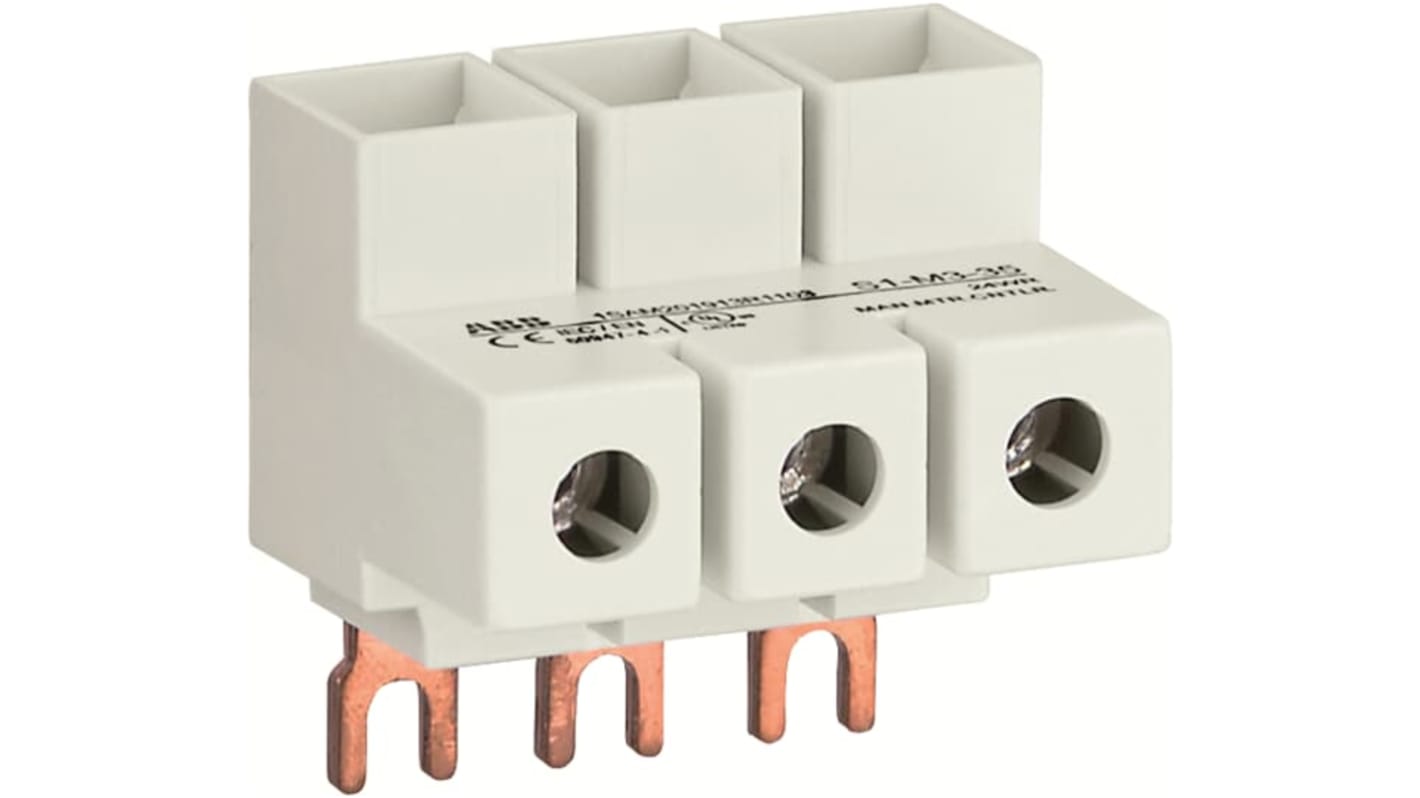 Cavo di alimentazione trifase ABB 1SAM201913R1103 S1-M3-35, corrente nominale 100 A, tensione 690 V, grado di protezione IP20.