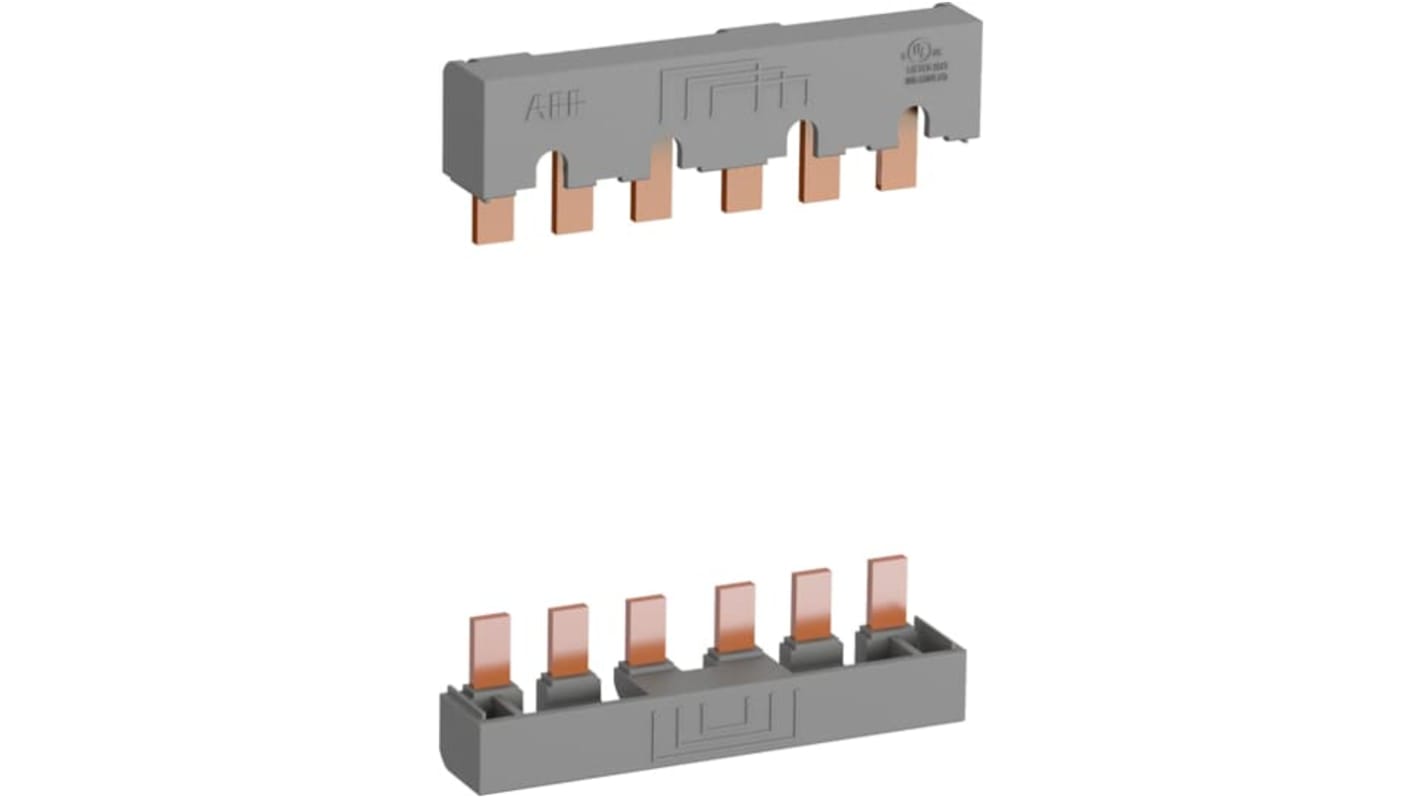 ABB 1SBN083411R1000 BER65-4, set di collegamento per contattori di inversione, composto da barre di rame isolato per connessione.
