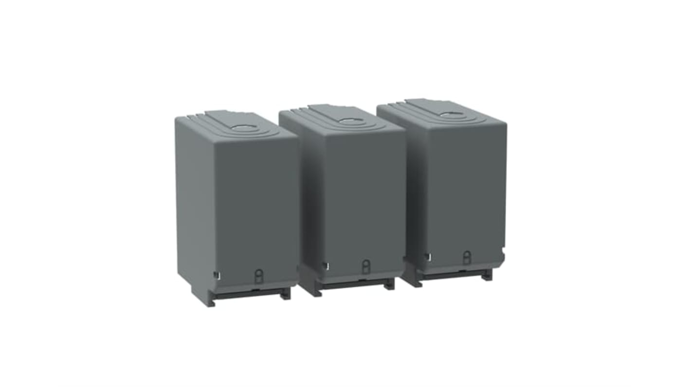 ABB OSS400G1L/3, sezionatore per applicazioni industriali, larghezza 64 mm, altezza 130,9 mm, profondità 81 mm. Schermature terminali con neutro rimovibile.