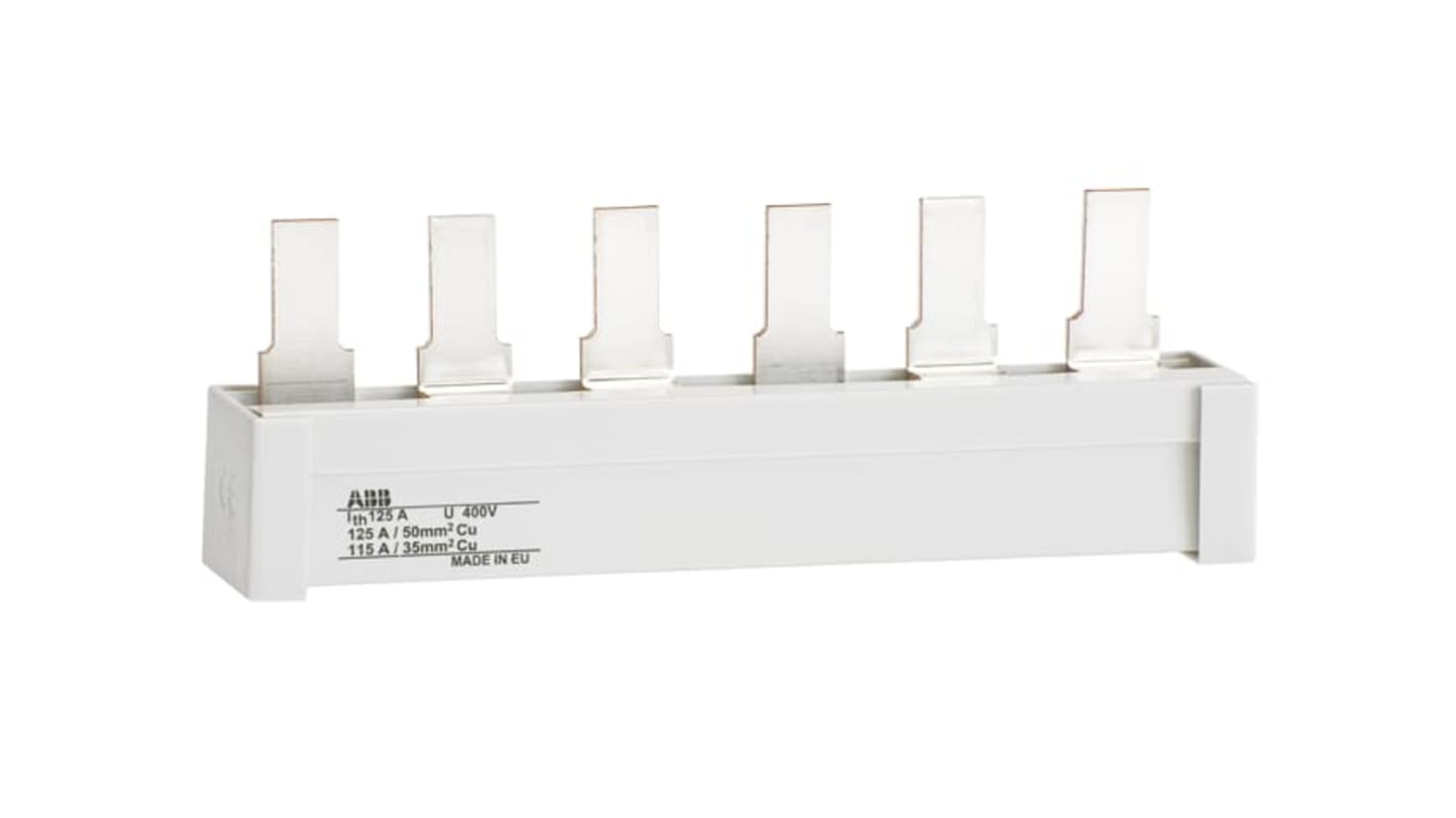 Interruttore di commutazione ABB OZXA40, dimensioni 143x47x30 mm, progettato per applicazioni industriali e compatibile con barre OZ.
