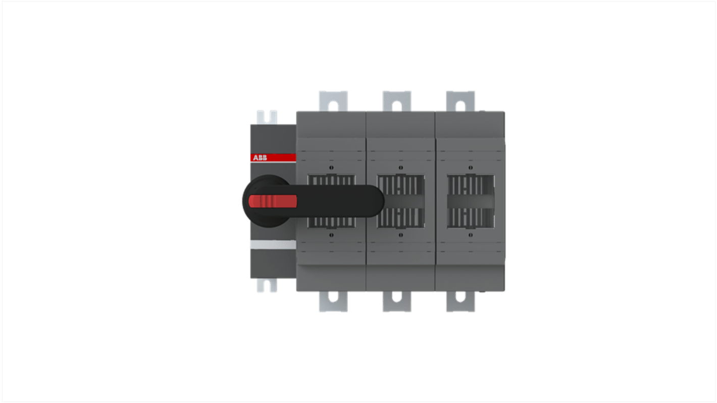 Sezionatore portafusibili ABB 800A, 3 poli, tensione 500V, progettato per installazione semplice e condizioni estreme. Codice 1SCA022825R7550 OS800B03P.
