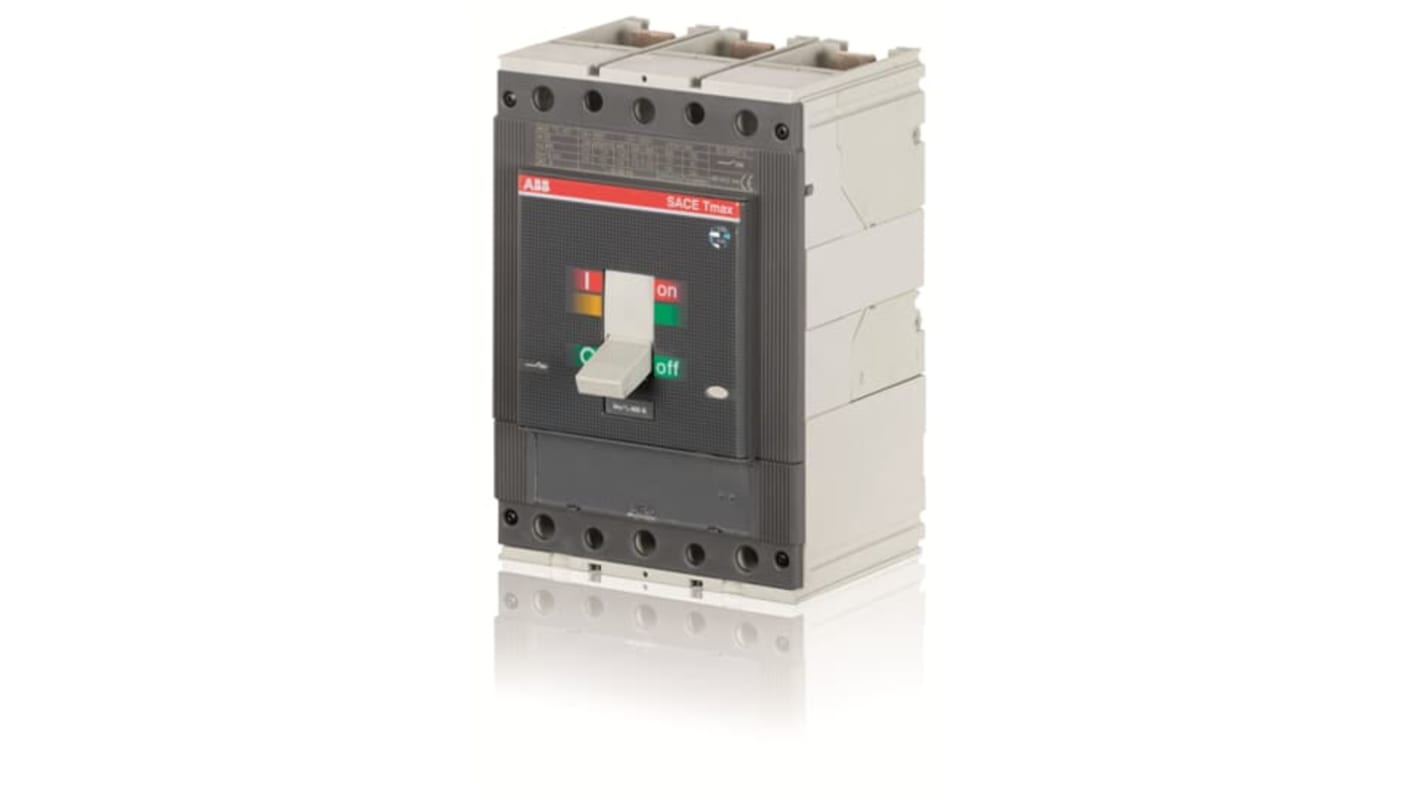 Sezionatore con interruttore ABB T5D, 3 poli, corrente 400A, montaggio superficiale, modello 1SDA054599R1.