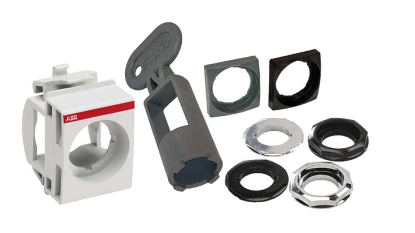 Anello di protezione ABB KA1-8010 per pulsante a filo, codice 1SFA616920R8010, lunghezza 0,03 m, progettato per garantire sicurezza.
