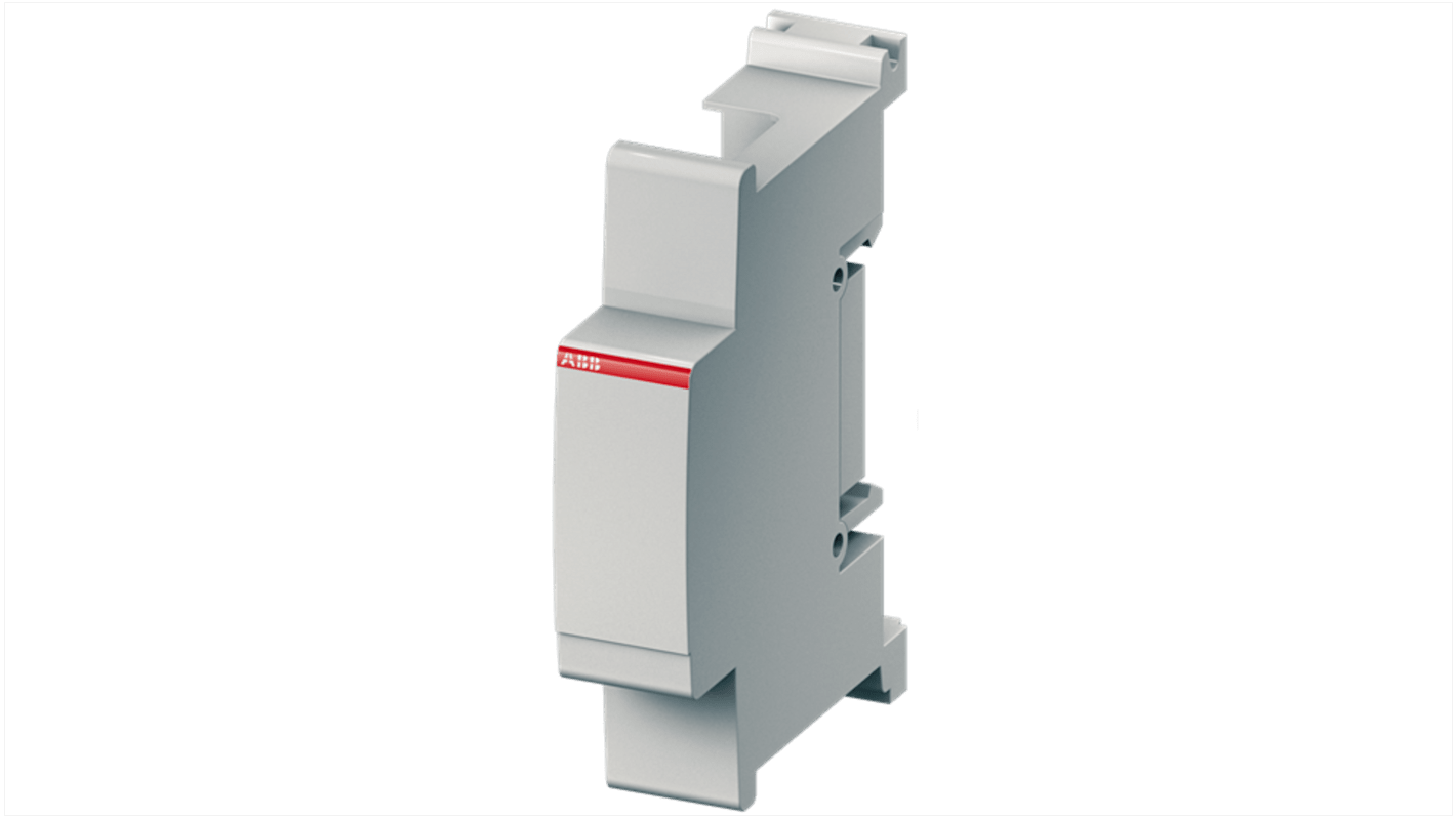 ABB, pezzo intermedio ZLS725, modulo vuoto antiurto, larghezza 18 mm, colore grigio chiaro, per applicazioni industriali.
