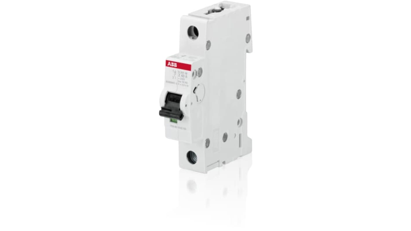 Interruttore magnetotermico ABB S201M-B 13A, Tipo B, per montaggio su guida DIN, con protezione IP20 e meccanismo di scatto per sovraccarichi.