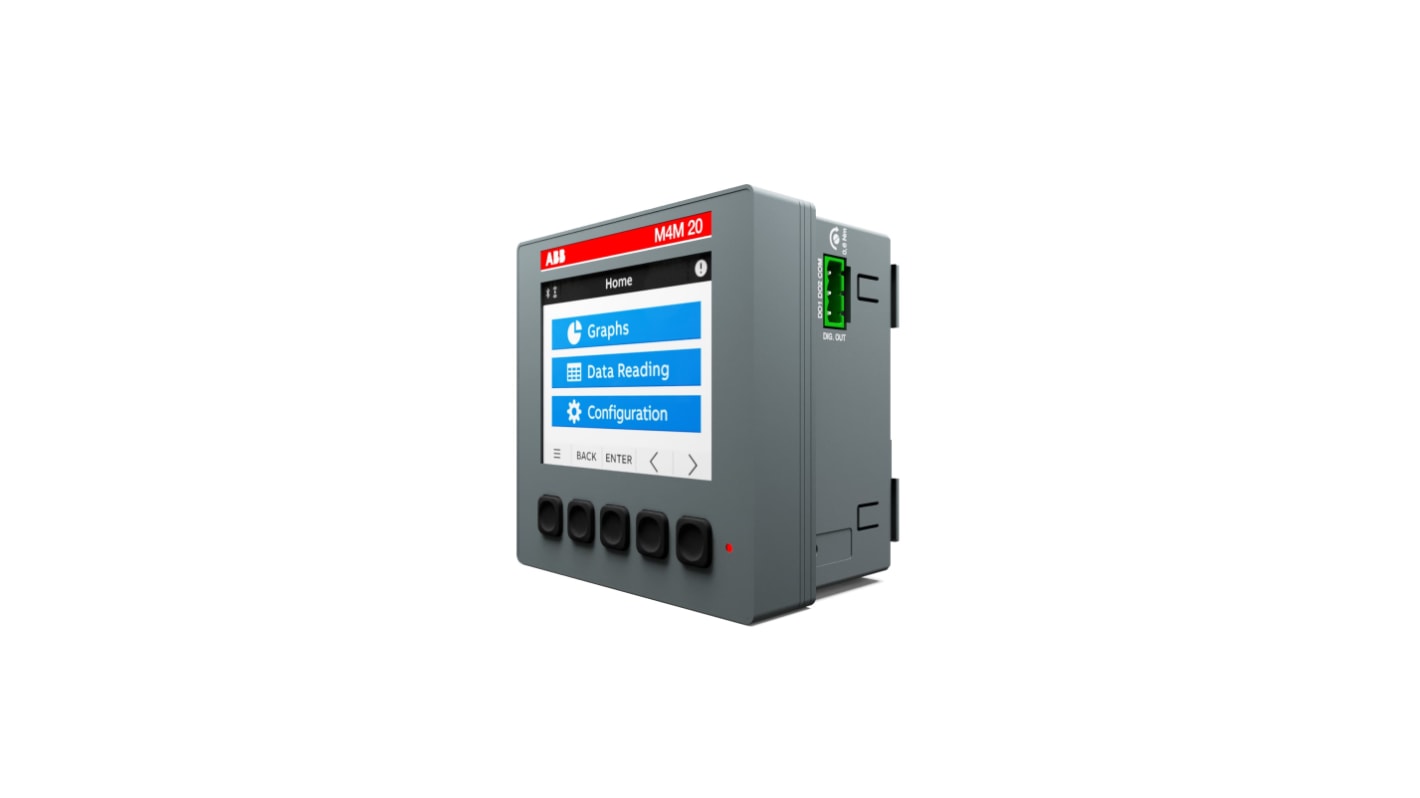 ABB 2CSG204471R4051 M4M20 Ethernet, dispositivo di monitoraggio potenza 3 fasi, dimensioni 96x96 mm, comunicazione Modbus.