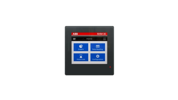 ABB 2CSG274761R4051 M4M30 Modbus, dispositivo di monitoraggio potenza 3 fasi, montaggio su pannello, dimensioni 96x96 mm.