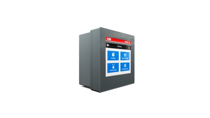 ABB 2CSG274761R4051 M4M30 Modbus, dispositivo di monitoraggio potenza 3 fasi, montaggio su pannello, dimensioni 96x96 mm.