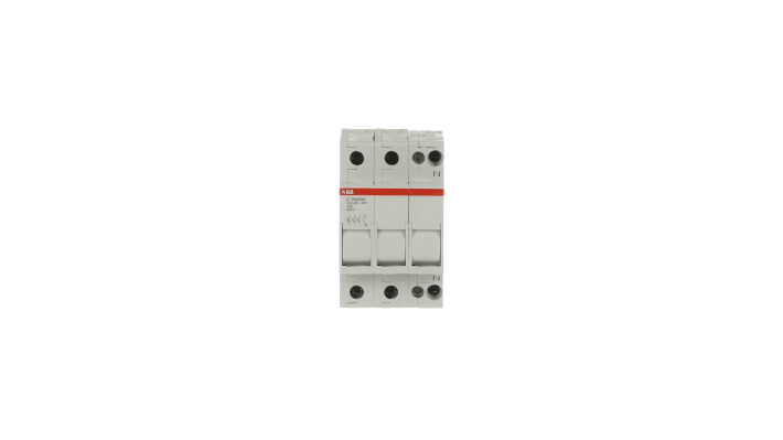 Sezionatore portafusibili ABB E 93hN/32, 4 poli, corrente 32A, fusibile 10 x 38mm, tensione 690V, per automazione industriale.