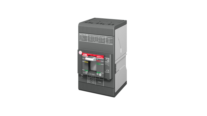 Interruttore automatico MCCB ABB 16A, 3 poli, montaggio fisso, dimensioni 70mm x 76.2mm x 130mm, codice 1SDA066799R1.