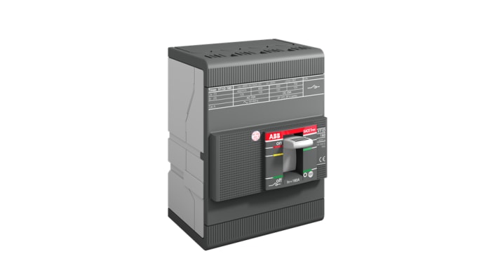 Sezionatore con interruttore ABB XT1D 160 FF, 4 poli, montaggio superficiale, corrente 160 A, dimensioni 70 mm x 101.6 mm x 130 mm.
