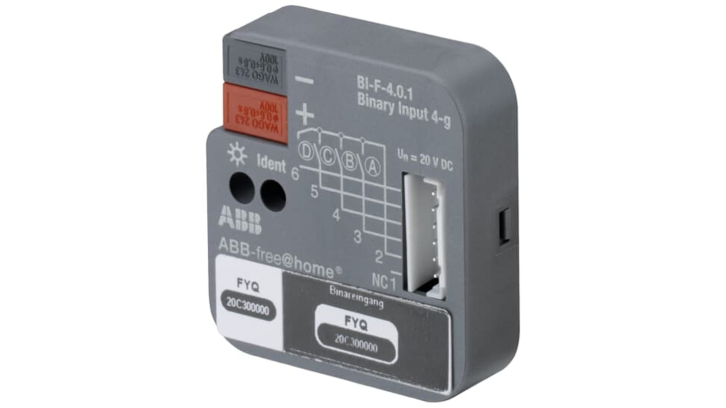ABB 2CDG510003R0011, modulo di ingresso KNX a 4 canali, montaggio a filo, grado di protezione IP20.