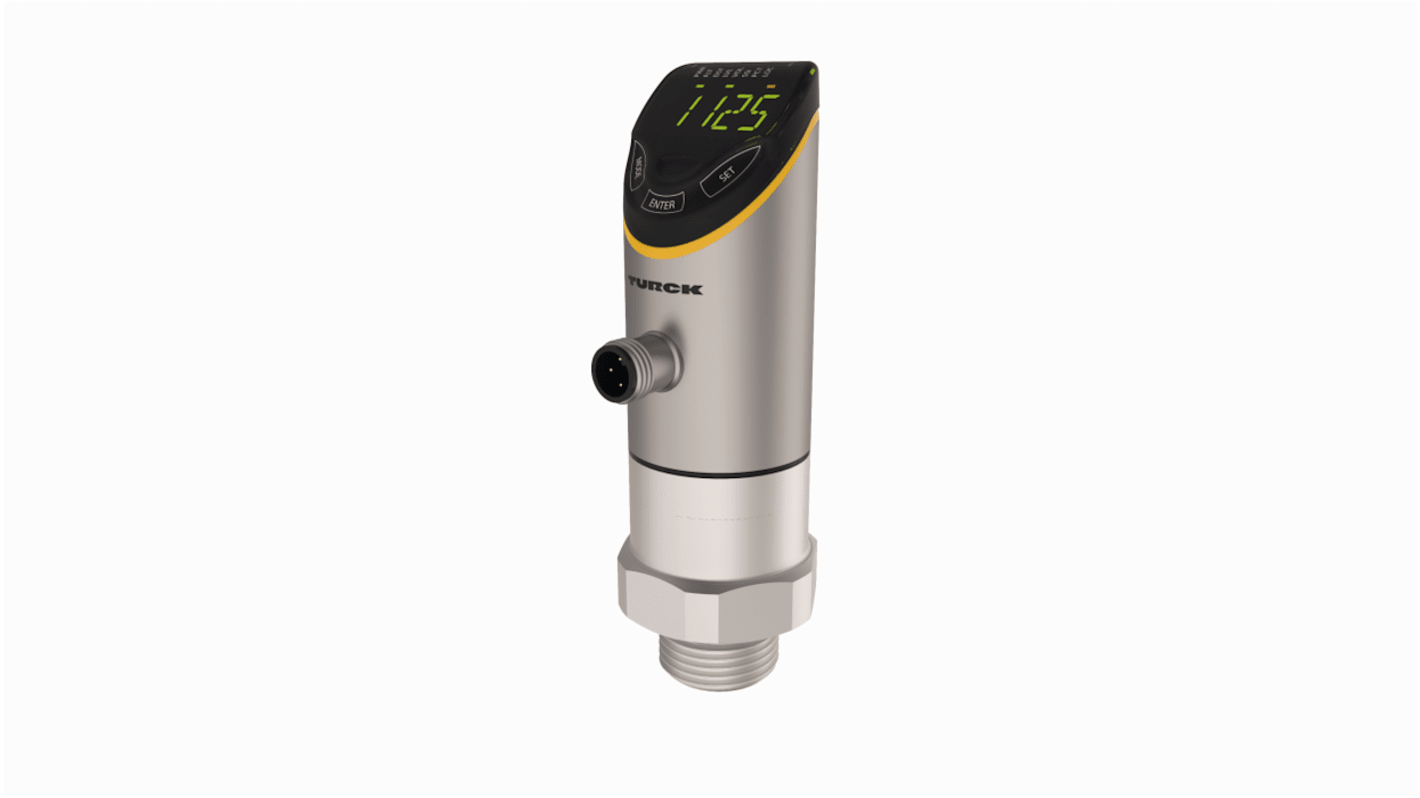 Sensore di livello radar Turck LRS510-10-69-2UPN8-H1141, montaggio NPT 3/4", portata 10 m, corpo in acciaio INOX.