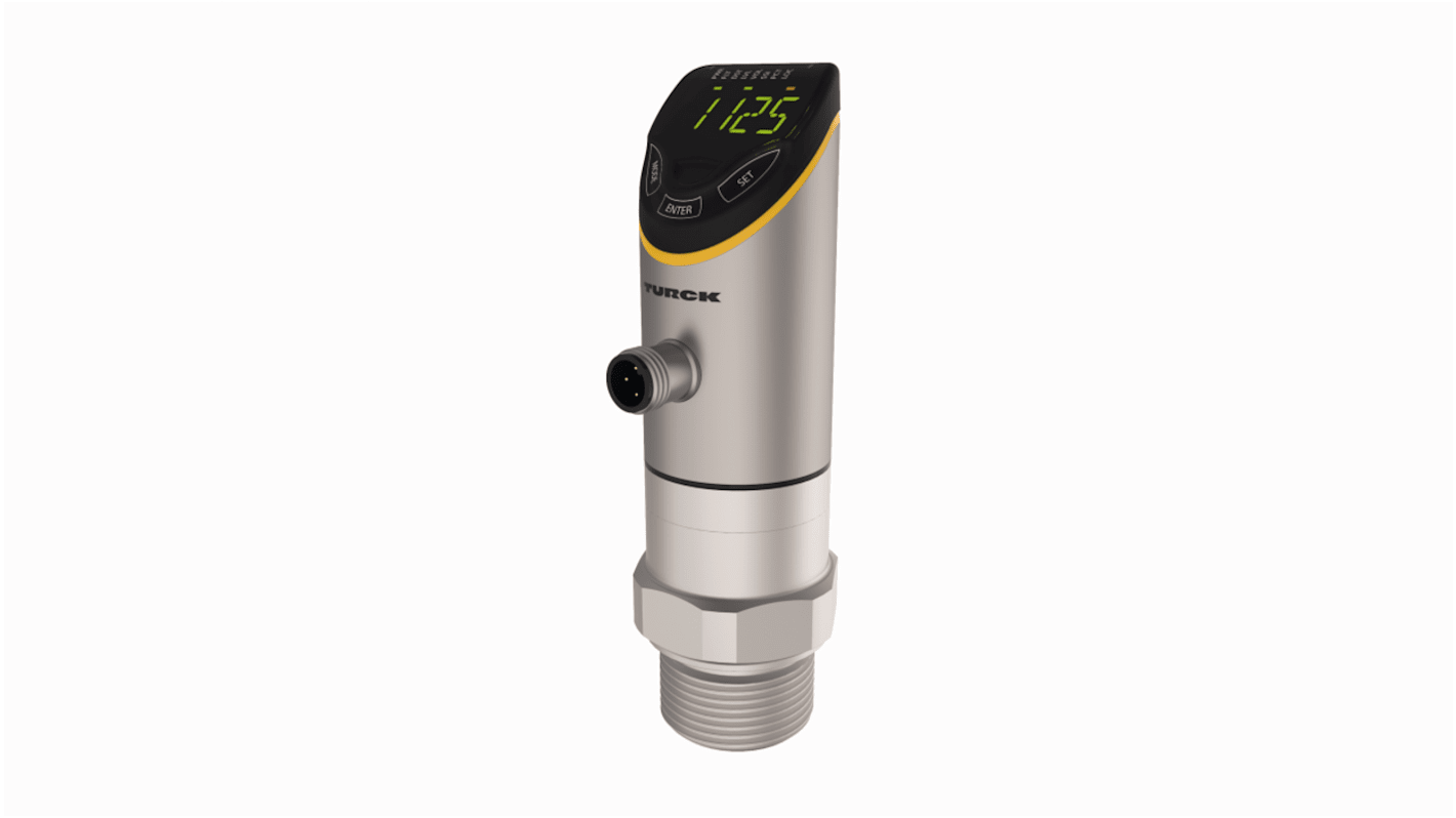 Sensore di livello radar Turck LS-534-0000-LIU24PN8X-H1181, corpo in acciaio INOX, installazione semplice, temperatura fino a 100°C, compatibile con Io-link 1.1.