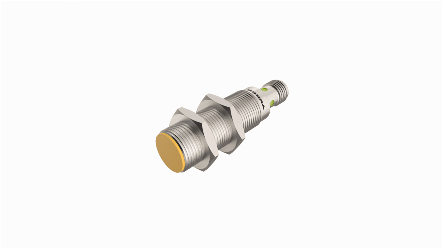 Interruttore di sicurezza induttivo Turck BI8-M18-2APS8X2-H1141, montaggio M18, 2 uscite OSSD, protezione IP67, dimensioni 15x37 mm.