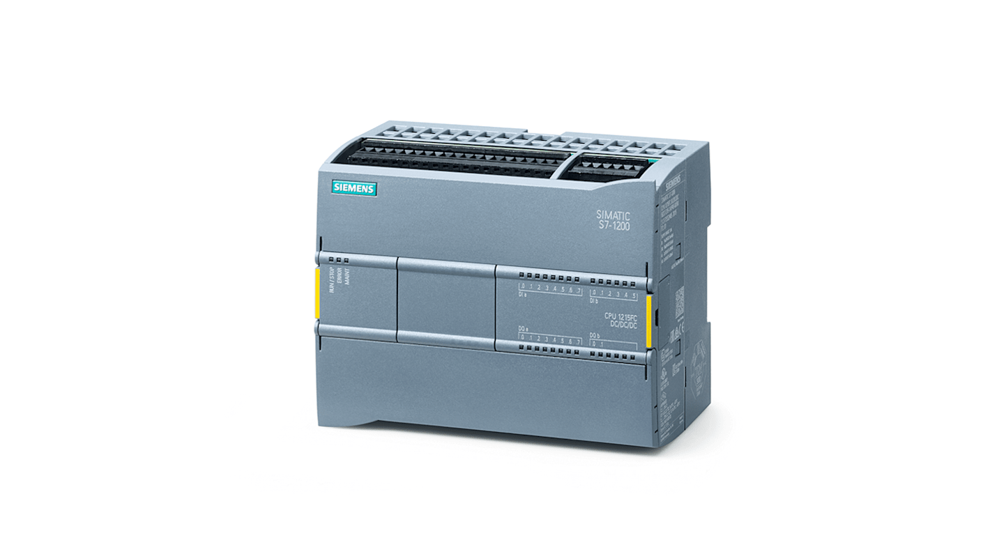 Siemens 6ES7215-1AF40-0XB0 CPU PLC SIMATIC S7-1200F, 16 ingressi, 12 uscite, 24 V c.c. per automazione industriale. Compatibile con PROFIBUS, MODBUS ed Ethernet.