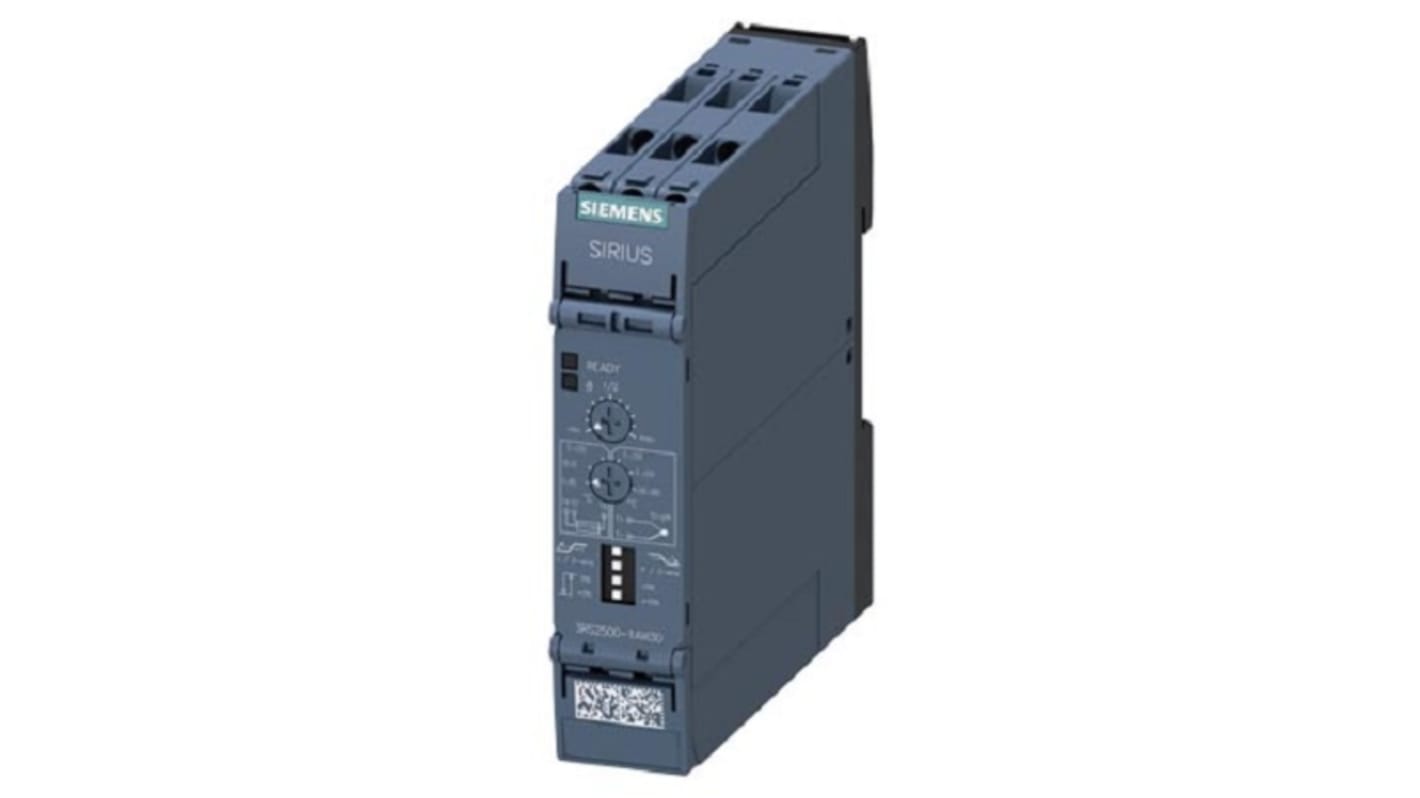 Siemens 3RS2500-1AW30, relè di monitoraggio temperatura con contatto SPDT, 22,5 mm, tensione 24-240 V, grado di protezione IP20.