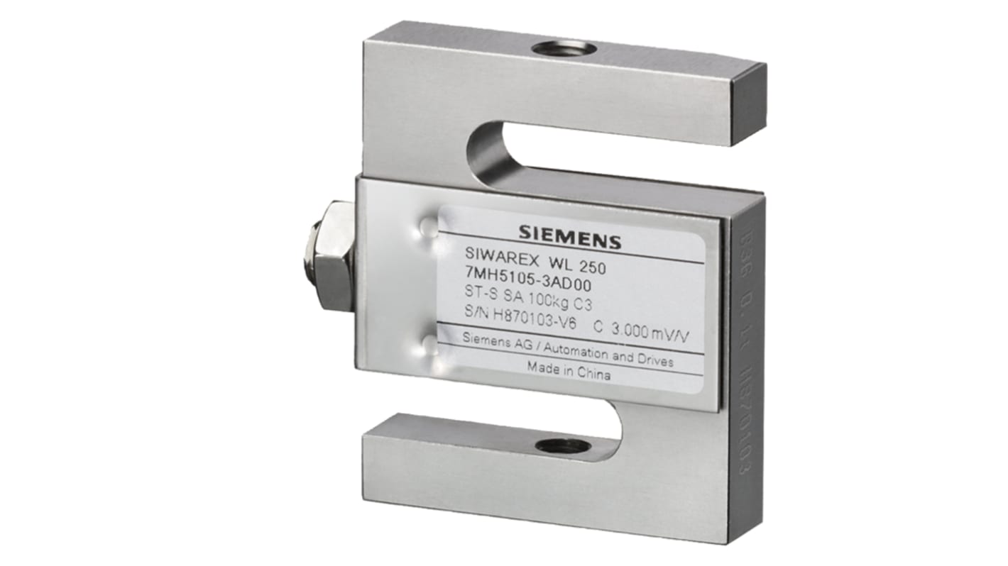 Cella di carico Siemens 7MH5105-4HD00, capacità 2,5 t, precisione C3, cavo 6 m, acciaio inox, IP67.
