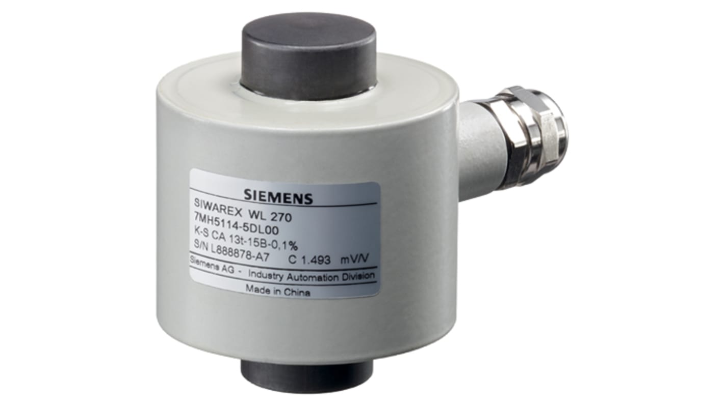 Cella di carico Siemens 7MH5114-6JL00 per compressione, capacità 280 t, precisione 0,1%, grado di protezione IP66.
