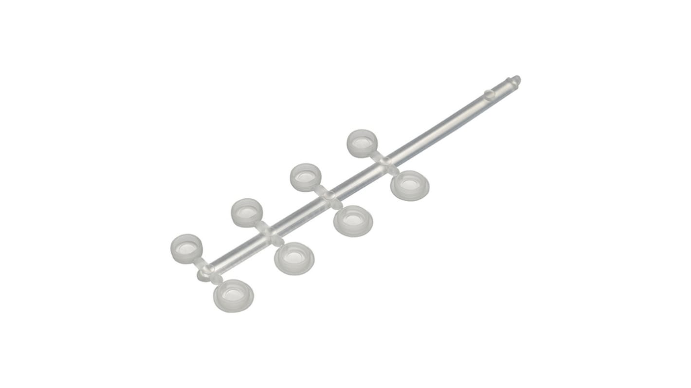 Kit di tenute Omron D41D-SK per interruttori D41D, include tappi piatti e tappi con bordo per sigillare fori di montaggio.