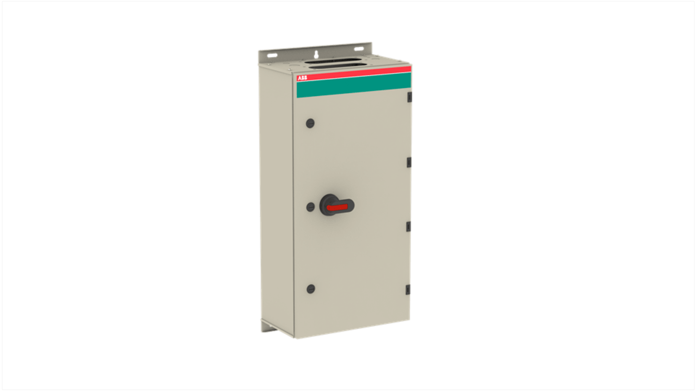 Sezionatore con interruttore ABB 1SCA022281R6070, 3 poli, 400A, 1000 V, montaggio a vite, grado di protezione IP65.
