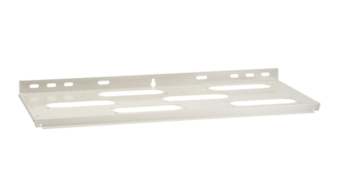 Piastra di interfaccia ABB OEZXP380C in acciaio, sei ingressi cavo tipo C, larghezza 800 mm, accessori inclusi.