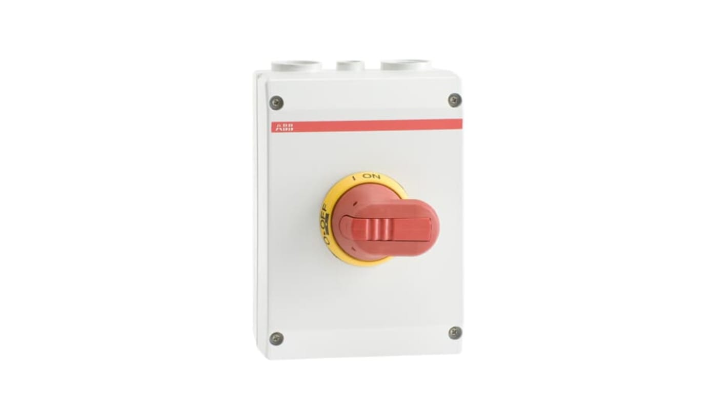 Sezionatore ABB 1SCA022401R2460, 6 poli, 45A, montaggio a vite, protezione IP65, per isolamento di motori.