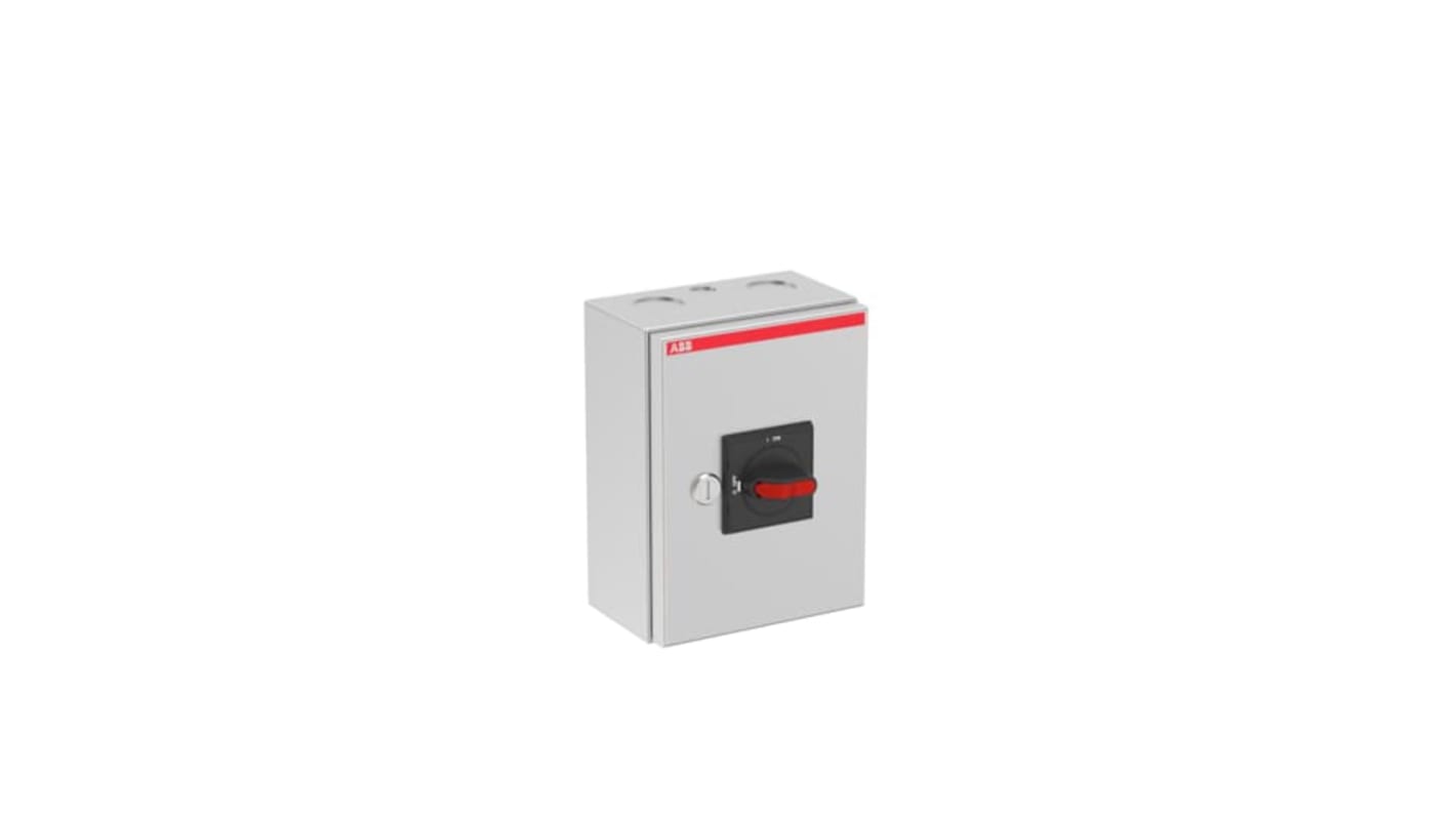 Sezionatore interruttore ABB OTR16B4M, 4 poli, 16A, montaggio a vite, grado di protezione IP65, acciaio inox AISI304.
