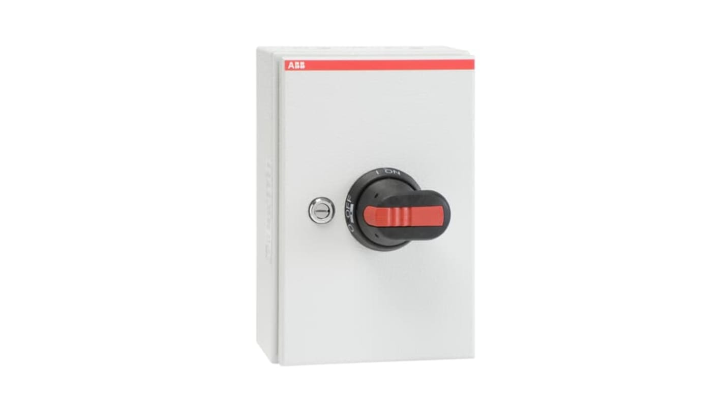 Sezionatore interruttore ABB 1SCA022613R0730, 6 poli, 63A, montaggio a vite, grado di protezione IP65.