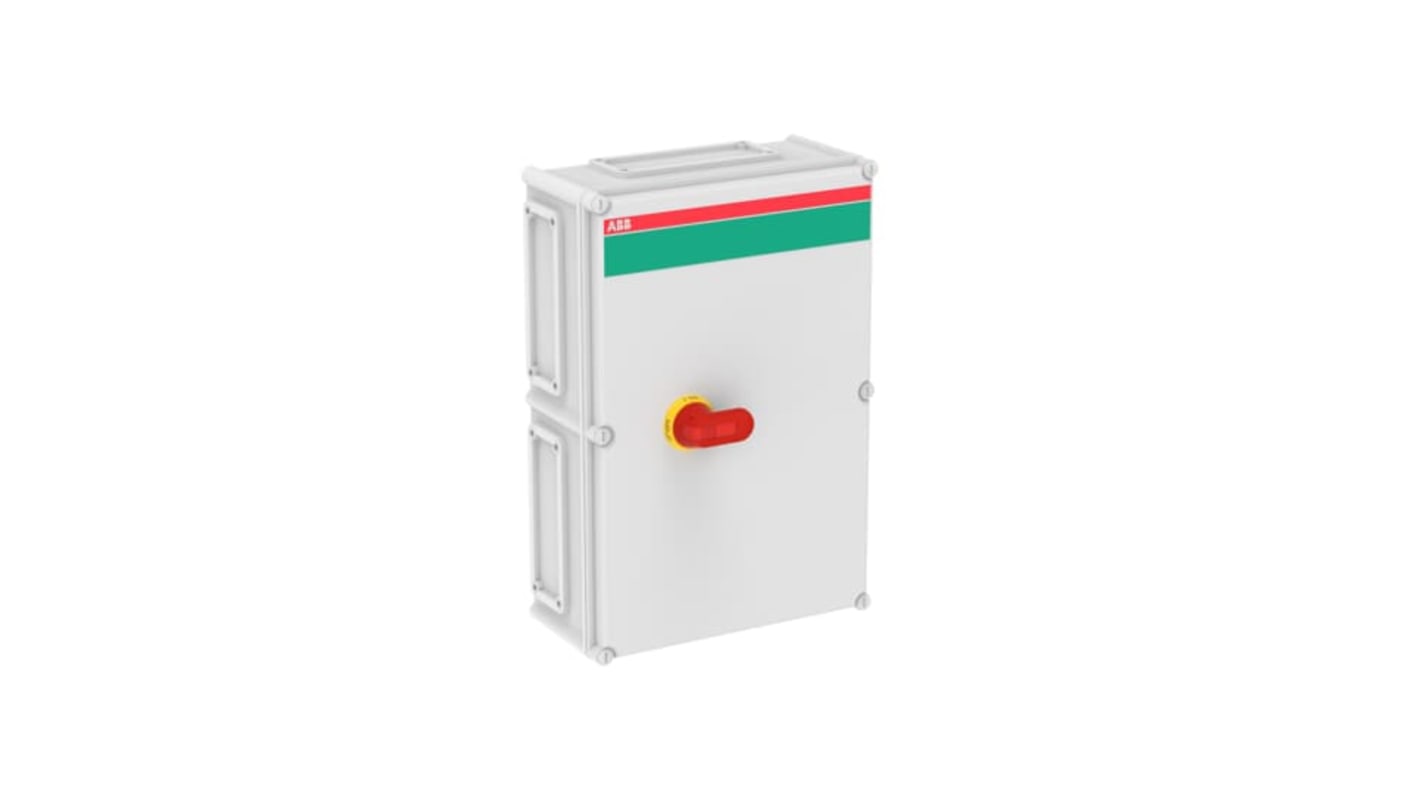 Sezionatore interruttore ABB 1SCA022745R6460, 4 poli, 200A, montaggio a vite, protezione IP65, per isolamento sicuro di motori.