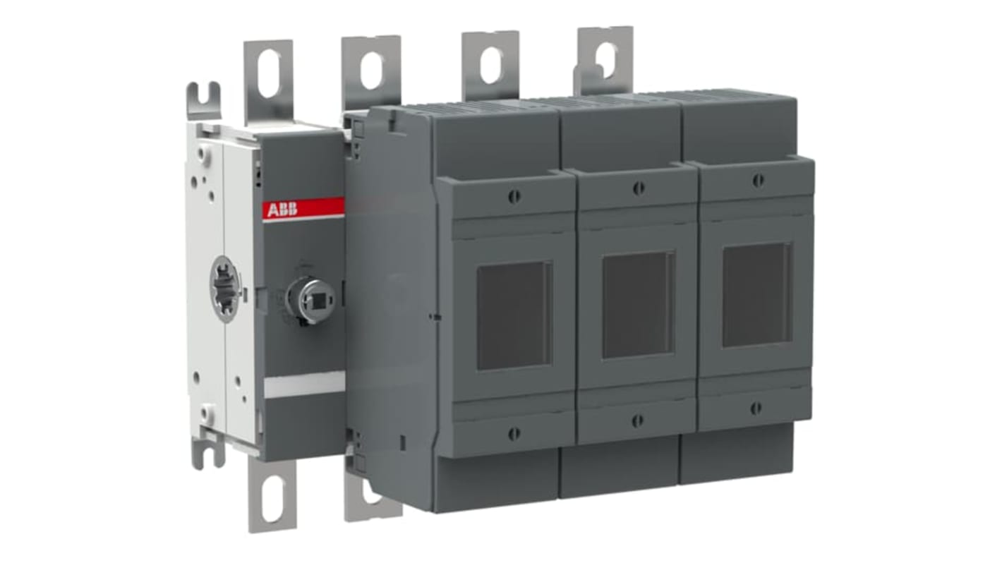 Sezionatore portafusibili ABB 4 poli, fusibile 250A, tensione 500V, design modulare per applicazioni sicure. Codice 1SCA022749R9190.