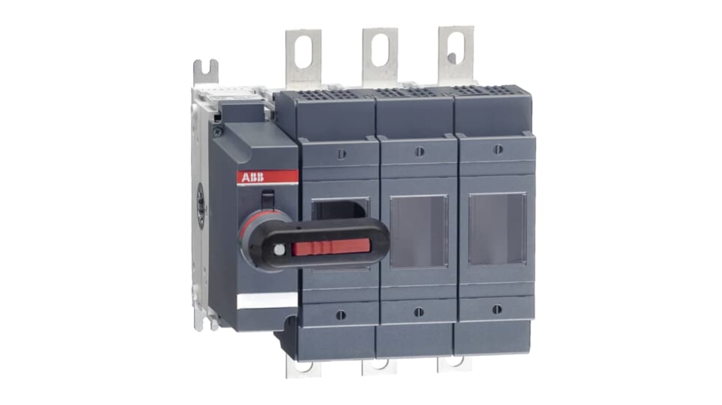 Sezionatore portafusibili ABB, 3 poli, 200A, 500V, design modulare per operazioni sicure in condizioni estreme. Codice 1SCA022764R7130 OS200D03K.