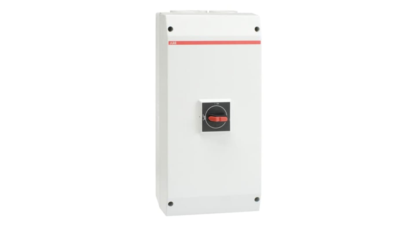 Sezionatore con interruttore ABB 1SCA022812R3190, 4 poli, 125A, 750V, montaggio a vite, grado di protezione IP65.