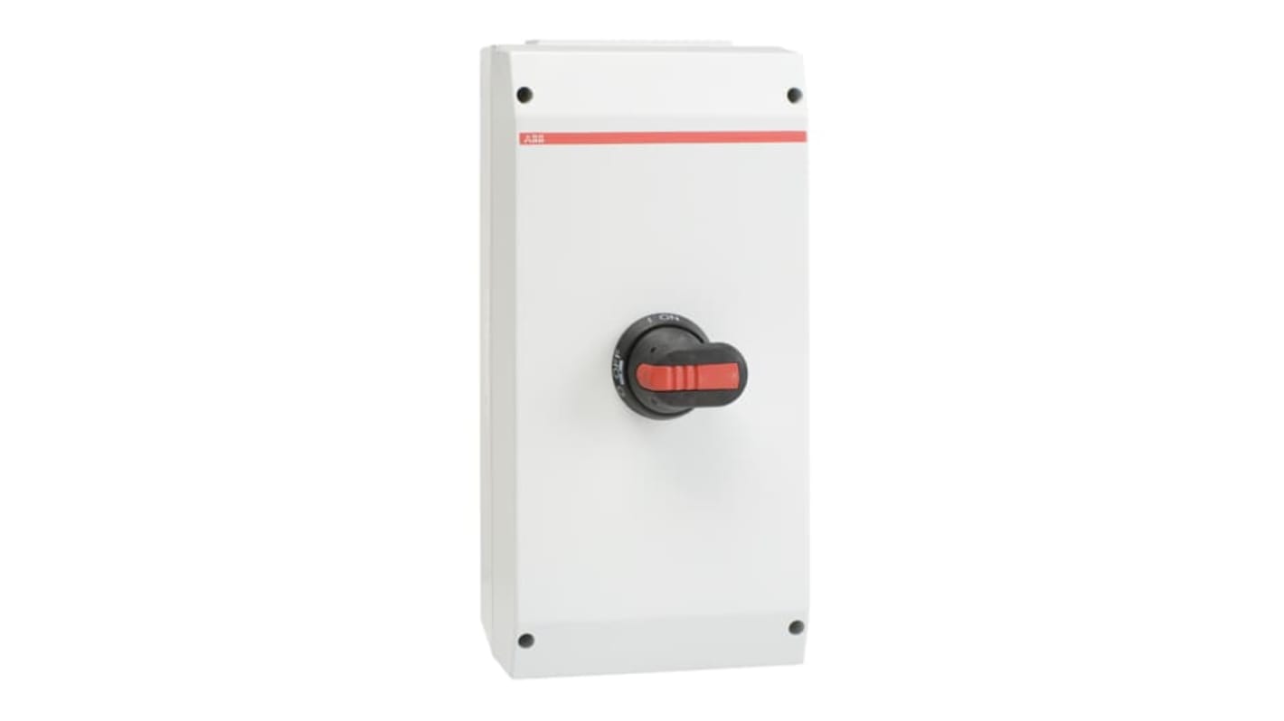 Sezionatore con interruttore ABB 1SCA022812R3350, 6 poli, 125A, 750V, montaggio a vite, grado di protezione IP65.