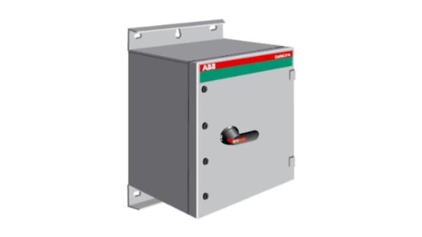 Sezionatore interruttore ABB 1SCA022827R9790, 3 poli, 720A, 1000V, montaggio a vite, grado di protezione IP65, contenitore in acciaio.