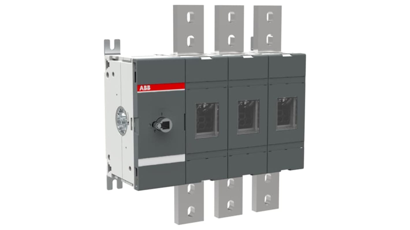 Sezionatore interruttore ABB, 3 poli, 1600A, 1000V, montaggio a vite, terminali Top in - Bottom out.