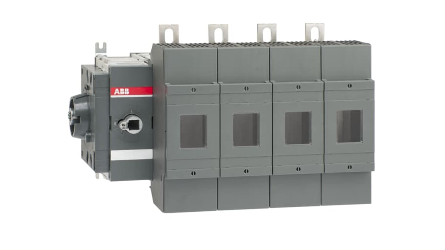 Sezionatore portafusibili ABB, 4 poli, fusibile B1-B4, corrente 315A, tensione 500V, design modulare per applicazioni sicure.