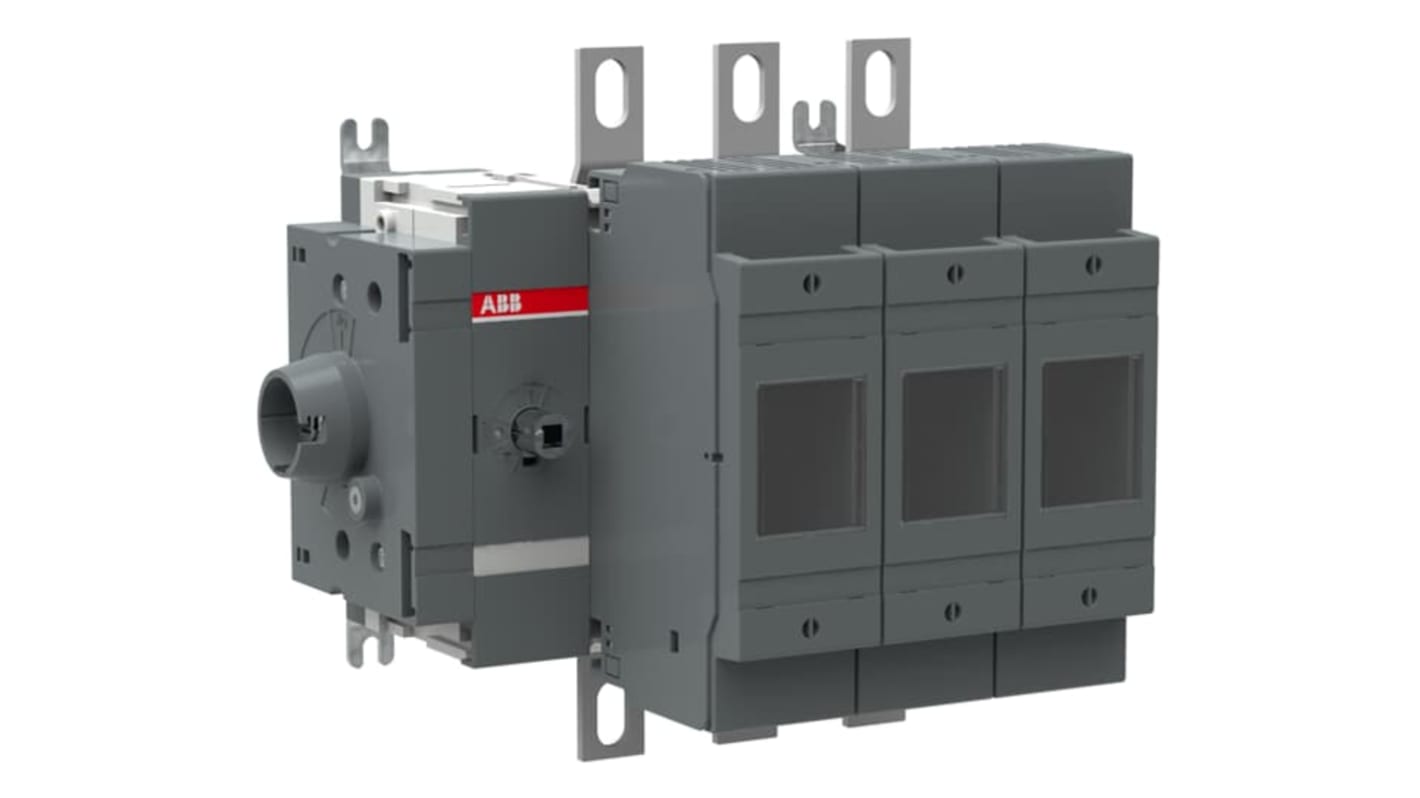 Sezionatore portafusibili ABB, 3 poli, 200A, 500V, design modulare per applicazioni industriali. Codice 1SCA022871R0720 OS200DS03.