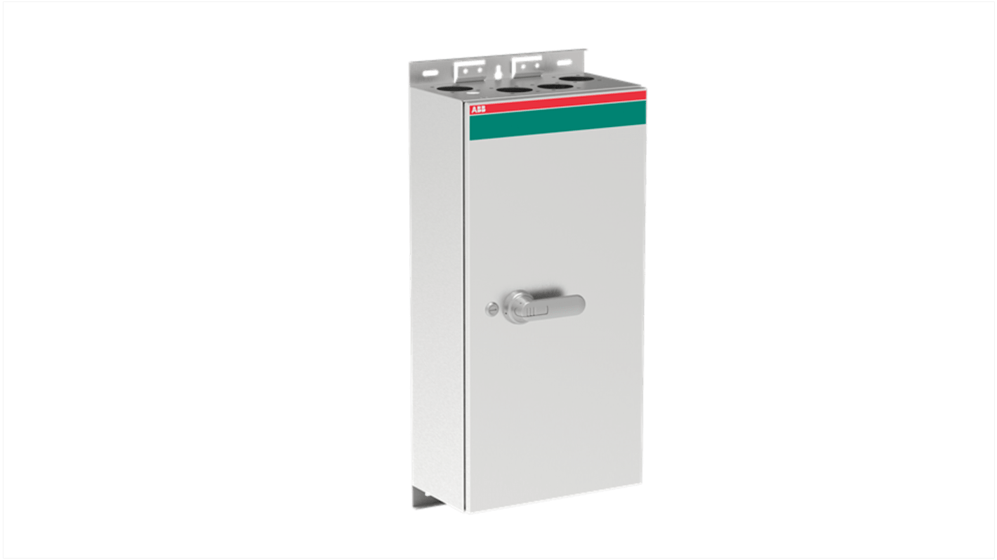 Sezionatore con interruttore ABB, 3 poli, 400A, montaggio superficiale, protezione IP65, per isolamento sicuro di motori.