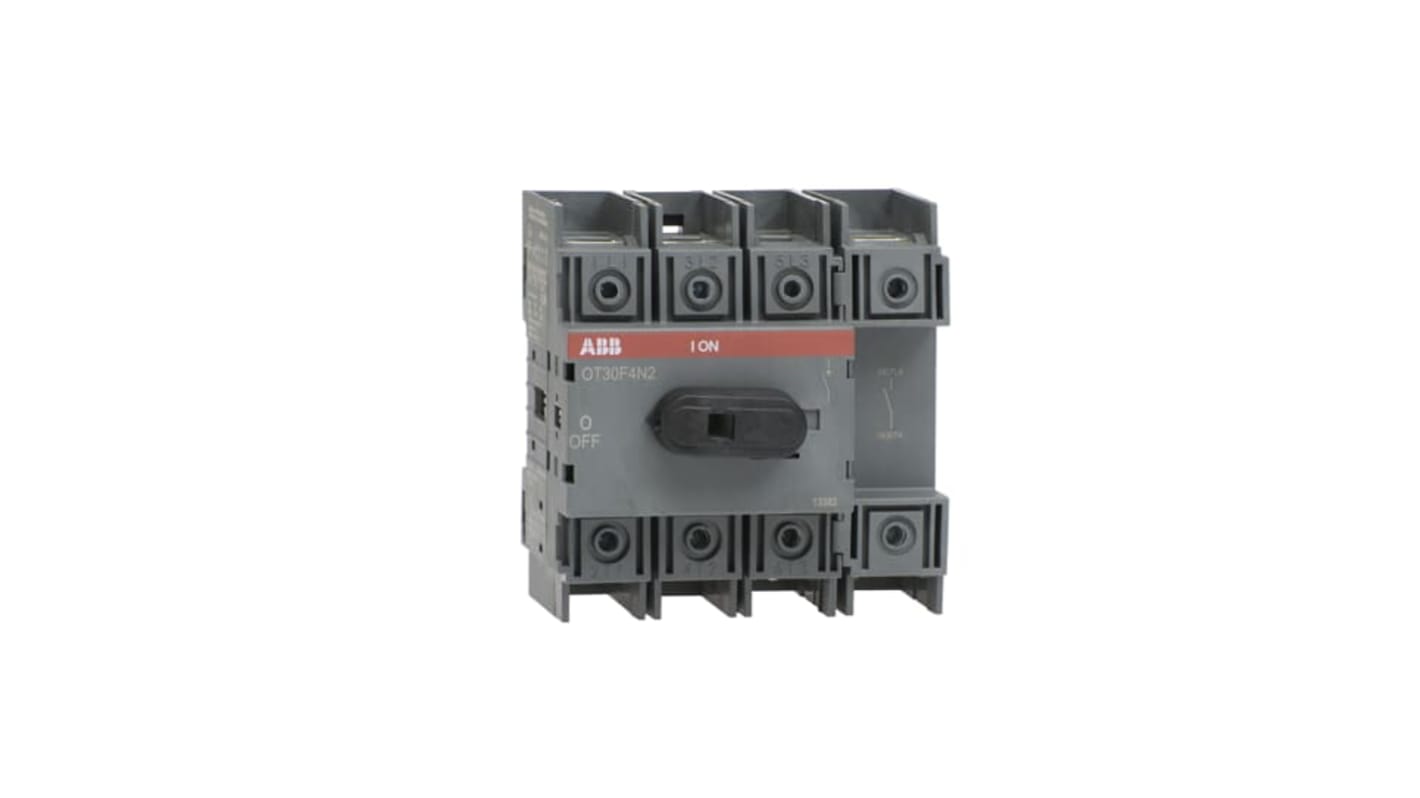 Sezionatore interruttore ABB 4 poli, 40A, 750V, montaggio a vite, protezione IP20, serie OT, codice 1SCA108347R1001.