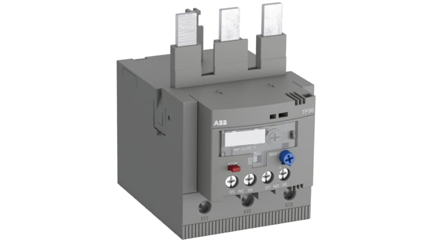 Relè di sovraccarico termico ABB 1SAZ911201R1001 TF96-51, protezione motori, 1NC 1NO, 6 A FLC, 51 A contatto, 690 V.