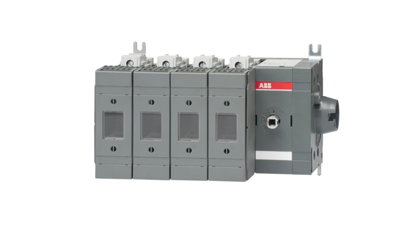 Sezionatore portafusibili ABB, 4 poli, 60 A, 500 V, azionamento laterale, terminali a vite, grado di inquinamento 3.