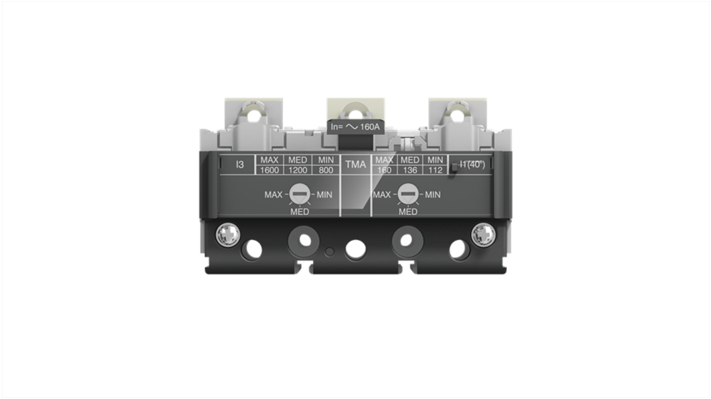 Unità di scatto ABB per interruttore Tmax XT, 3 poli, 100 A, compatibile con corrente CA/CC, conforme IEC.